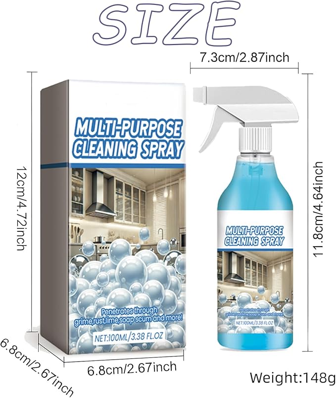 Spray Splash Cleaner, 2026 Upgraded Splash Spray All Purpose Cleaner, Multi-Purpose Handheld Degreaser, Foam Sprays Cleaners for Stove, Oven, Kitchenware (1)