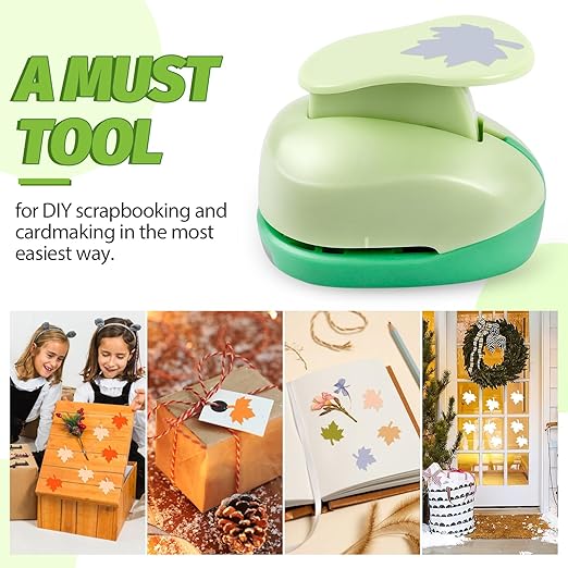 UCEC 2 Inch Maple Leaf Paper Punch for Crafting, Hole Punch Maple Shapes, Craft Lever Cutter Handmade for Autumn, Thanksgiving Day, Paper Crafting and Scrapbooking