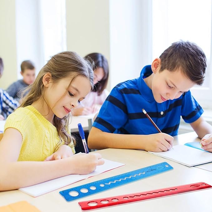 8PCS Flexible Ruler for Kids Adults, 30cm/12inch Bendable Rulers Folding Soft Plastic Rulers Shatterproof Straight Measuring Tools Gift for School Classroom Office (Rainbow)