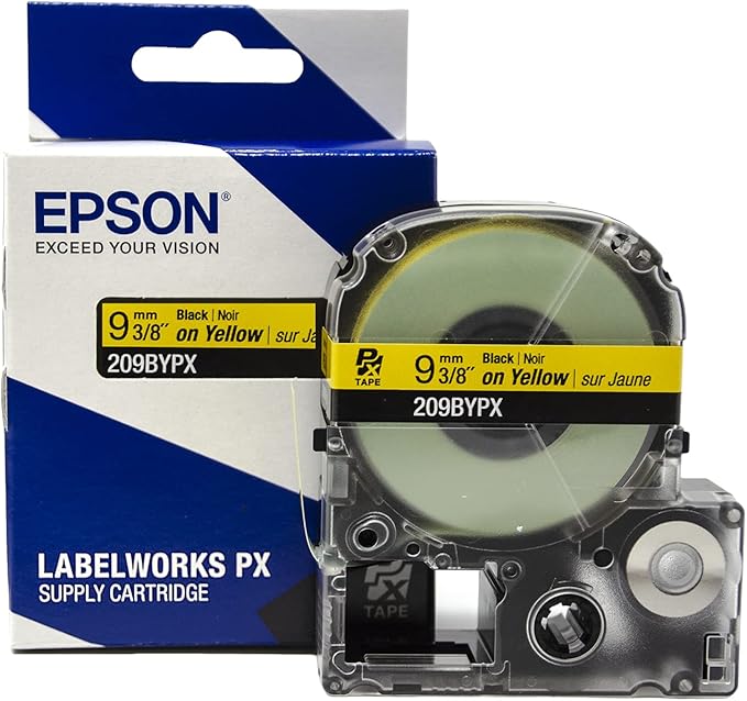 LABELWORKS Epson LW-C610PXADPT Color Starter Bundle - Label Maker, Adapter & Black on Blue/Red/Yellow Tape