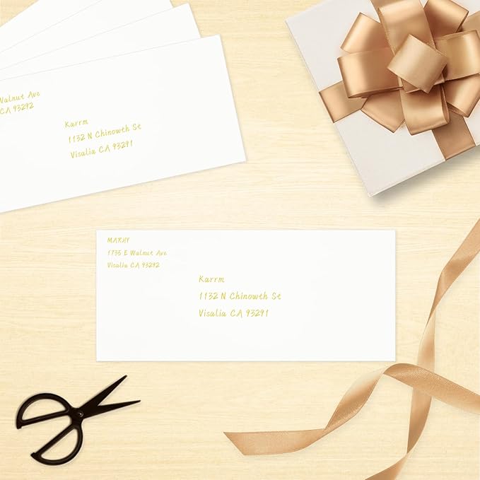 50 Pack #10 Business Envelopes, White Standard Envelopes Self Seal, Letter Size Business Mailing Envelopes for Checks Letters Invoices Statements Birthday Graduation Wedding,4 1/8 x 9 1/2 Inch