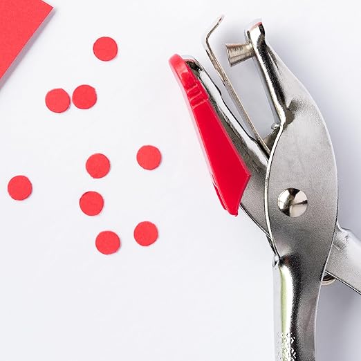 YOKIVE Single Hole Triangle Shape Punch Hole Paper Puncher | Metal Paper Punching Tool Great for Packaging Card Scrapbook Notebook, (Green 3/16")