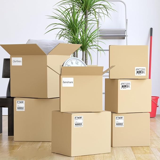 L LIKED 4" x 5" Printable 120 Labels White Matte Shipping Address Labels Stickers for Laser/Inkjet Printer (30 Sheets)