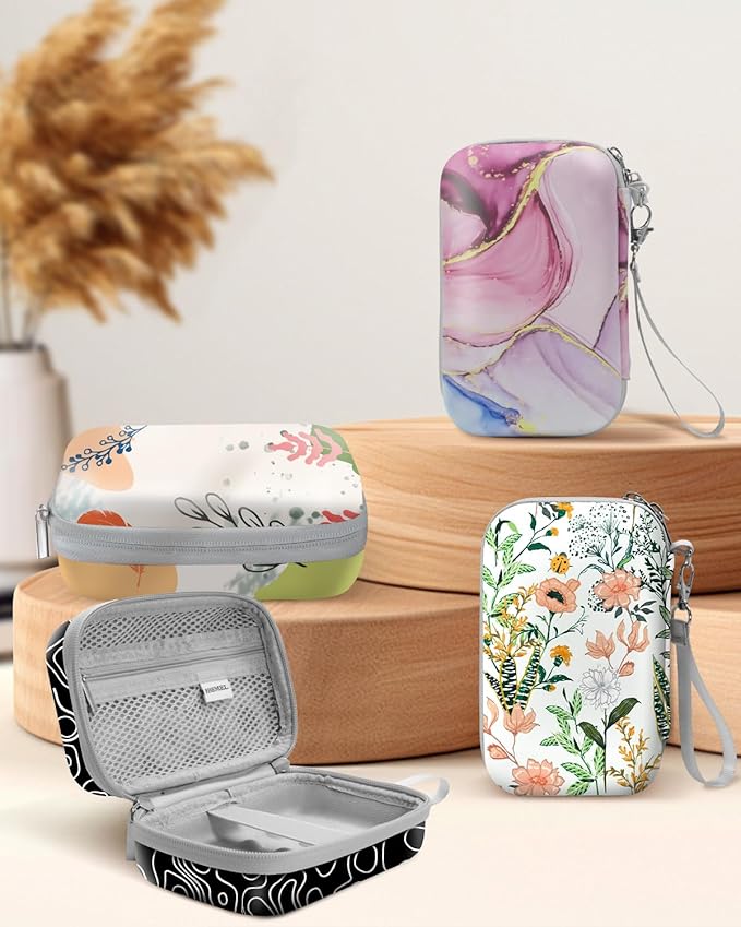 Label Maker Case for Label Maker Machine, EVA Travel Case with Designed Pattern, Compatible with D30, P21, E10, D110 Label Maker (Box Only), Floral