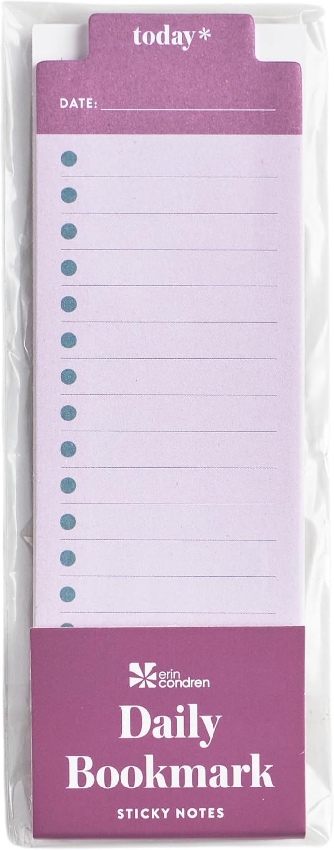 Erin Condren Daily To-Do List Sticky Notes and Bookmark for Everyday Productivity and Checklists, Use as Tab or Bookmark in Notebooks, Planners, Journals