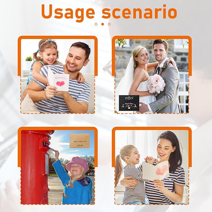 100 packs Brown Blank Note Cards and Envelopes 4 x 6 Heavyweight Folded Cardstock and Printable A4 Envelopes Self Seal for Greeting Cards, Festival Blessings, Mailiing, Invitations