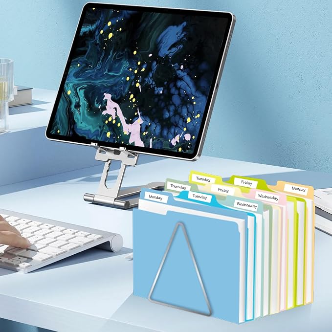 File Folder, RAZCC 250 Pack Colored File Folders, 1/3 Cut Tab File Folder Letter Size, Filing Folders with Tabs for Office School Business Use, Assorted 10 Colors