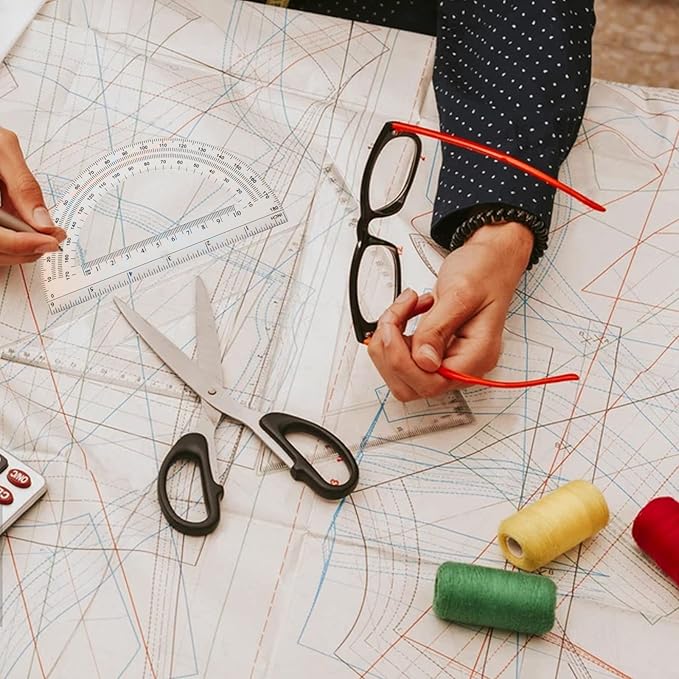 CertBuy 48 Pack Clear Protractor 6 Inch, Plastic Protractor Math Protractors 180 Degrees for Angle Measurement, Protractor for Geometry,Student Math Protractor Ruler for Drawing Geometry Classroom