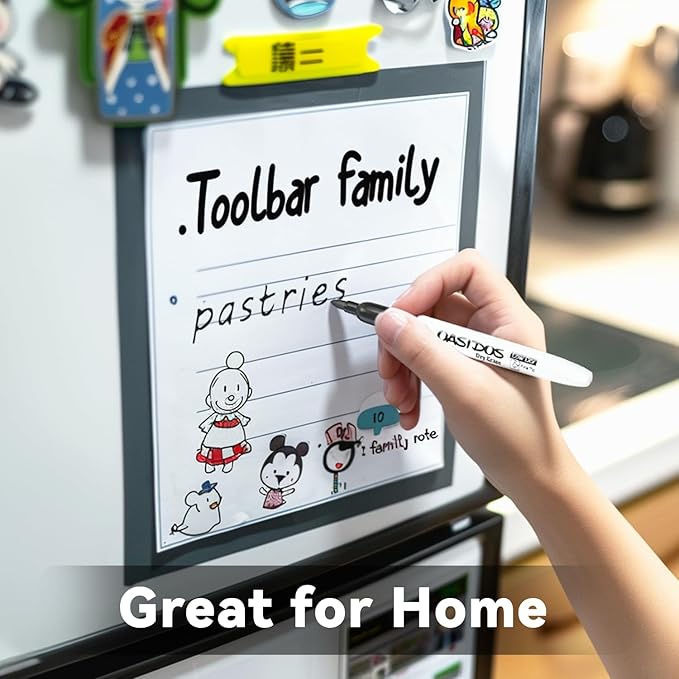 Dry Erase Markers Fine Tip - 24 Pack Fine Point Thin Black White Board Markers Bulk, Low Odor Whiteboard Markers for Office Classroom School White Board