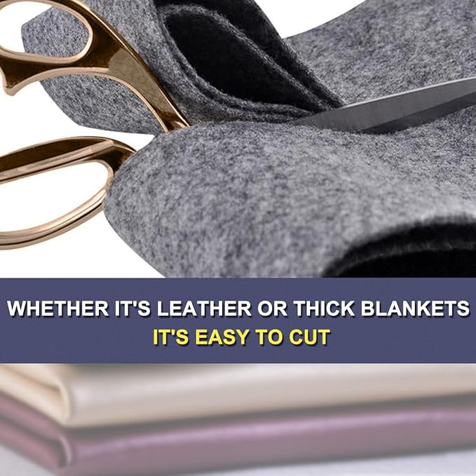 Antique Bronze Scissors All Purpose, Professional Cutting Tool for Cutting Fabric, Silk, Leather, Paper, Cordage, Stainless Steel 10.5" Heavy Duty Sharp Scissors for Office Home School