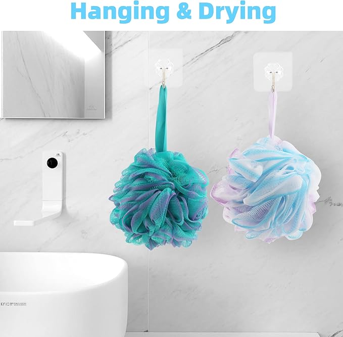 Chuya Bath Sponges Loofahs 60g,4 Pack Exfoliating Bath Sponge Body Scrubber Shower Loofa Balls for Women Men Children Washing