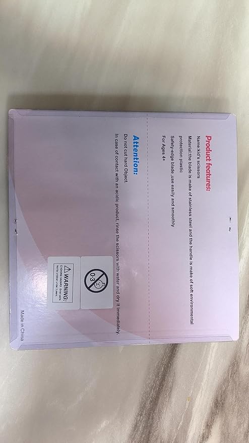 Kids Scissors, Blunt Tip Safety Children's Craft Scissors, Soft Grip, for Home and School, for Children 3 Years or Older, Pink, Blue, Fruit Green 6 Pairs