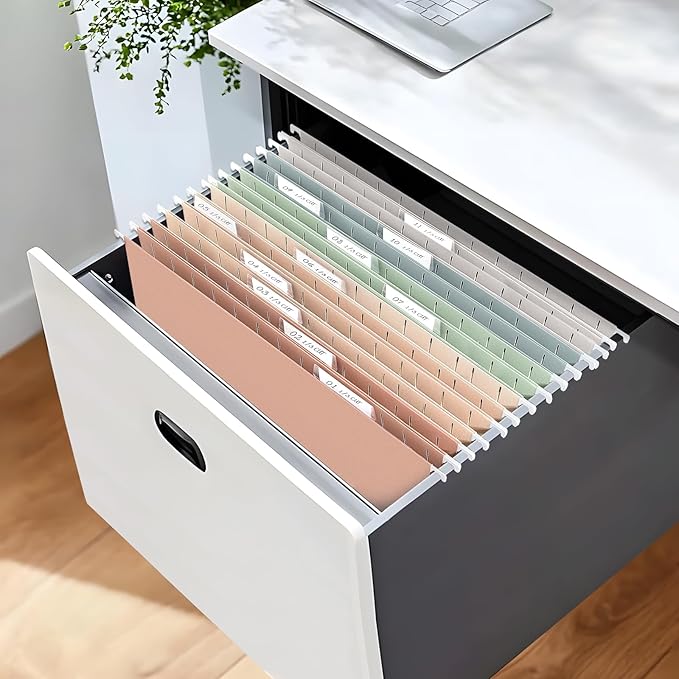 SUNEE Hanging File Folders Legal Size, 25 Pack File Folders 1/5-Cut Tabs, Morandi Colors, Stay Organized for Your Home and Office Bulk File and Documents