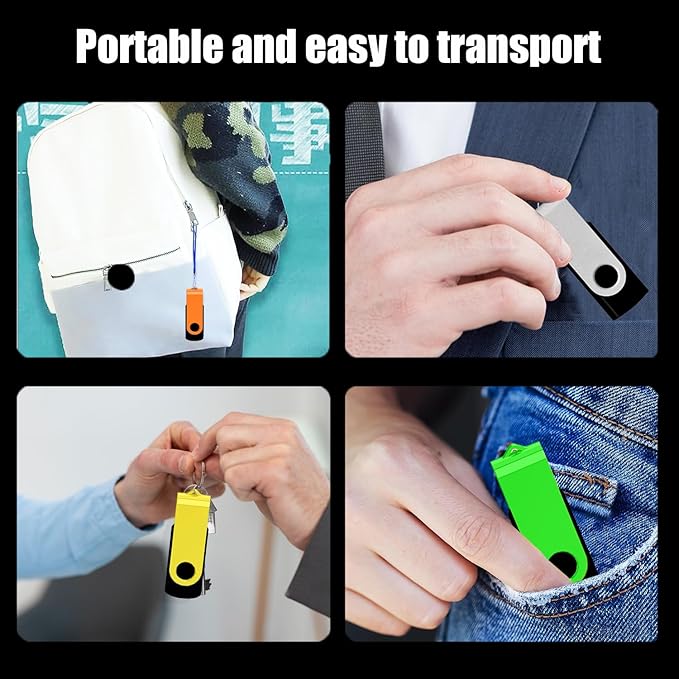 4GB USB Flash Drives 10 Pack 4 GB Thumb Drive TATMOHIK 2.0 USB Drives Bulk 4GB Swivel Design Flash Drive Pack with LED Indicator 4 Gig Jump Drive Pack, USB Stick, Memory Stick, PenDrive, Mixed Color