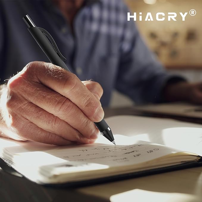 8 Pack Black Gel Pens (0.7mm Fine Point) – Smooth Quick-Drying Ink, Retractable Gel Pen for Writing, Journaling, Note-Taking – Office, School, Home & Work Supplies (8Pcs-Black Ink