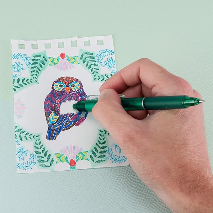 Pilot FriXion Erasable Gel Pens, Fine Point 0.7 mm Erasable Pens, Pack of 7 Assorted Colors