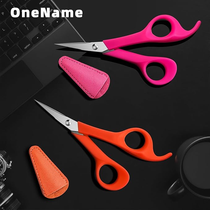 Precision Detail Scissors,Pointed Small Craft Scissors,Stainless Steel Sharp Blades Scissor with Safety Cap,Mini Sewing Scissor Set Embroidery Quilting Knitting Crafting 6 inch