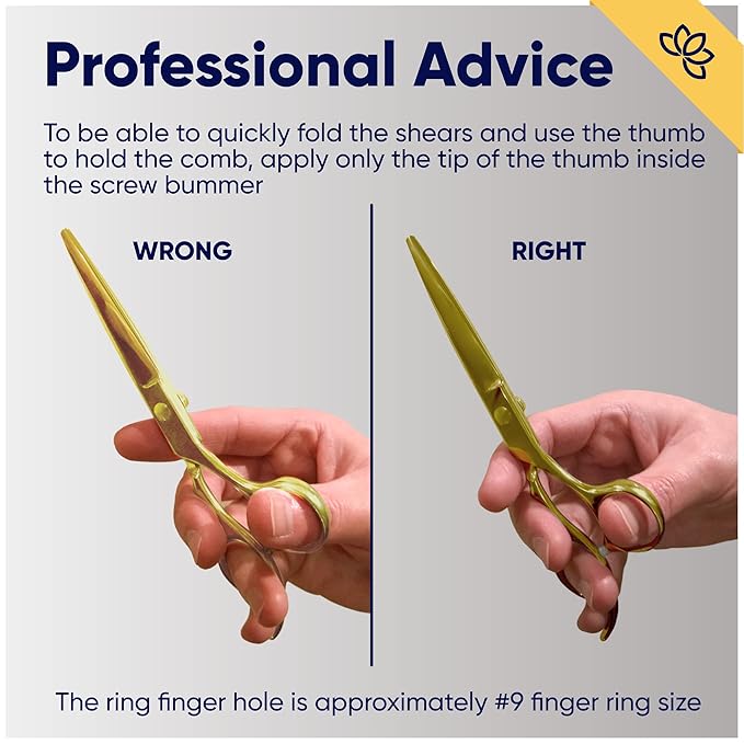 Equinox Professional Barber Scissors Set - Includes Scissors & Thinning Shears for Hair Cutting & Grooming, Japanese Stainless Steel Barber Accessories