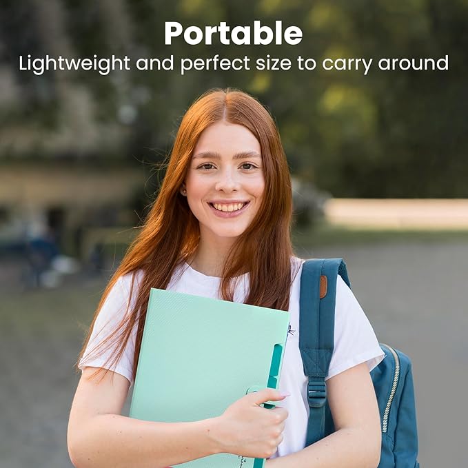 Sooez Accordion File Organizer, 8 Pocket Expanding File Folder with Labels, Letter Size Folders for Documents, Portable Paper Bill Receipt Organizer for Home School Office Supplies, Pink