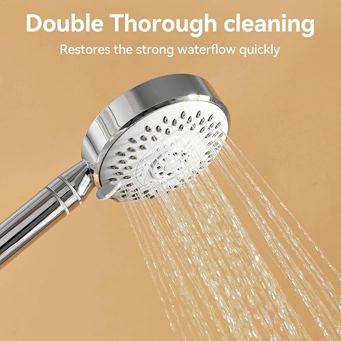50PCS Shower Head Cleaning Brush, Shower Head Cleaner Tool for Showerhead Small Hole Nozzle, Anti-Clogging Multifunctional Crevice Cleaning Brush with Protective Cover & Storage Boxes(Orange, White)