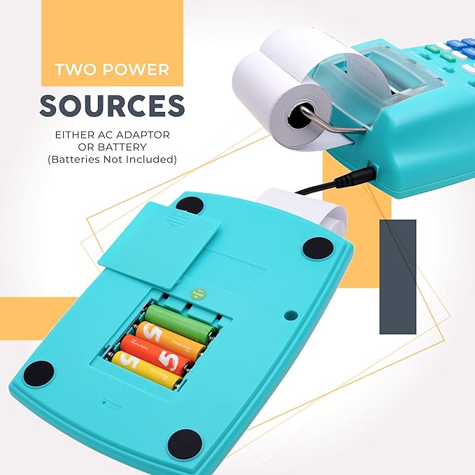 CATIGA New & Upgraded 2025 Printing Calculator Adding Machine 10 Key, Desktop Home Office Calculator with Paper Roll Print Out, Accounting Business Finance