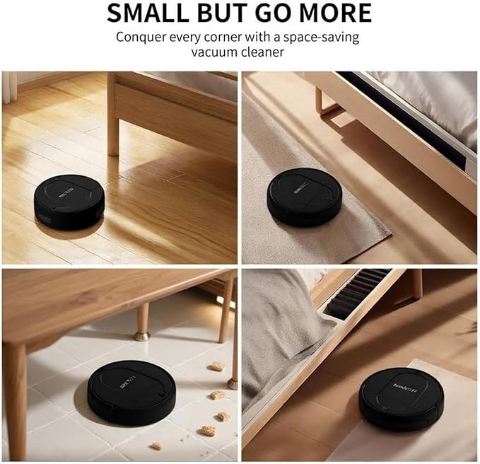 3-in-1 Robot Vacuum and Mop | 4500Pa Suction, Tangle-Free Brush, 120 Min Runtime for Whole-Home Cleaning, Ultra-Slim, Low Noise, Smart Navigation, Ideal for Pet Hair & Hard Floors (Black)