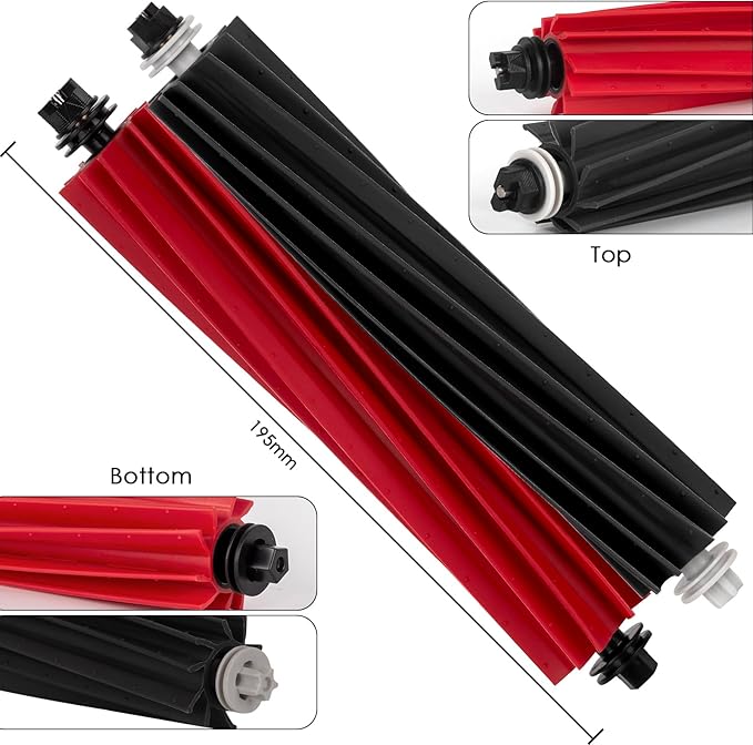 (2 Pack) Q5 Pro+ Main Roller Brushes Compatible with Roborock S8 Pro Ultra/ Q5 Pro/ Q5 Pro+/ Q8 Max/ Q8 Max+/ Q5 Max+ Q5 DuoRoller+, Dual Roller Brushes Rubber Brush Replacement Parts Brushes