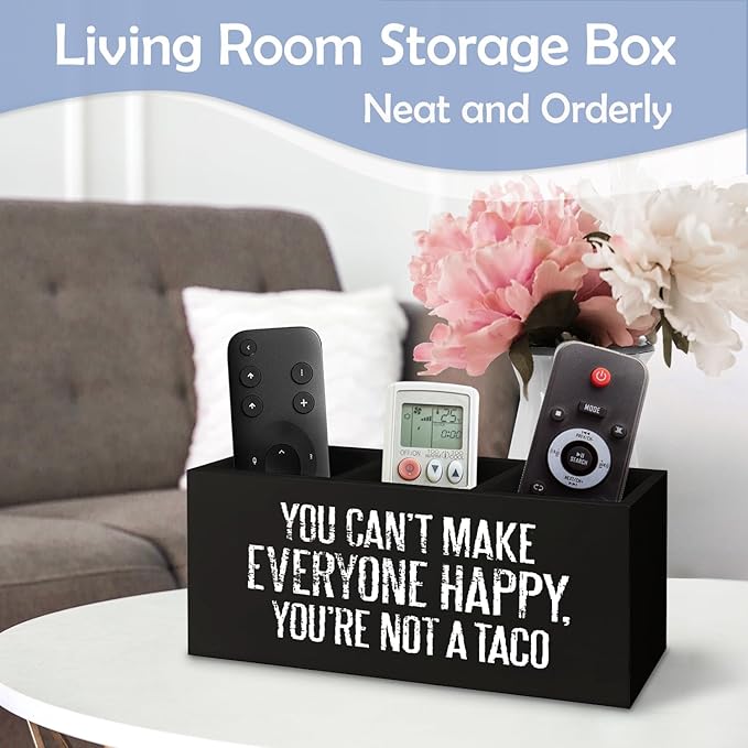 SNNDER Funny Office Pen Holder, Inspirational Desk Decor, You Can't Make Everyone Happy You're not a Taco Acrylic Pen Pencil Holder Organizer for Home Office Desk Accessories,