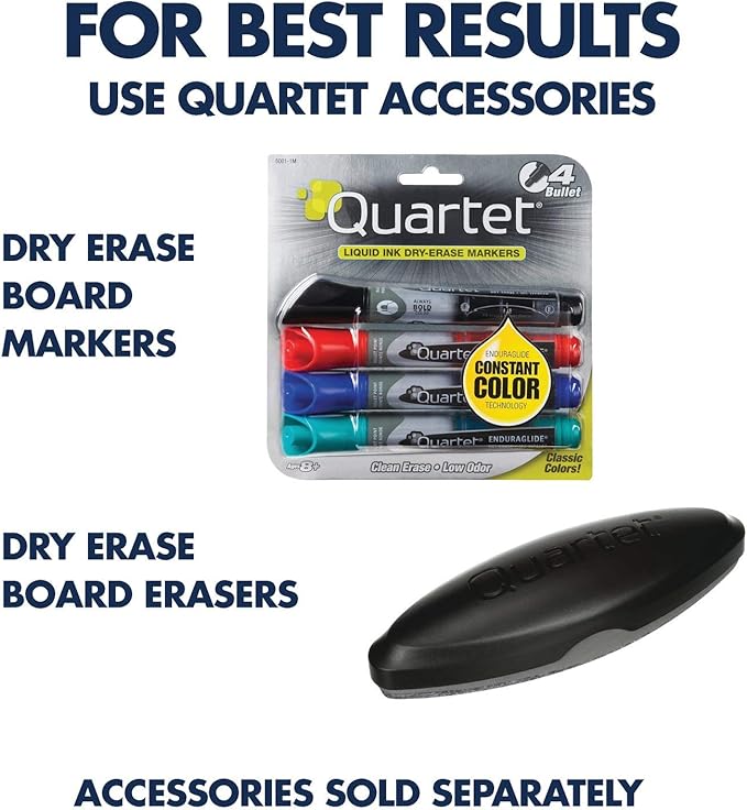 Quartet Magnetic Dry Erase White Board, 3' x 2 Whiteboard, Nano-Clean Surface Resists Ink Stains, Silver Aluminum Frame (SM533)