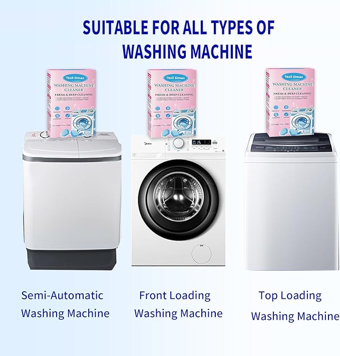 Home Stain Remover Gel & 48-Pack Washing Machine Cleaner Tablets Bundle | Complete Laundry Care Kit | Remove Stubborn Stains & Deep Clean Machine, Seals, Tub | No-Slip Gel, Septic Safe Pods, Fresh Sce