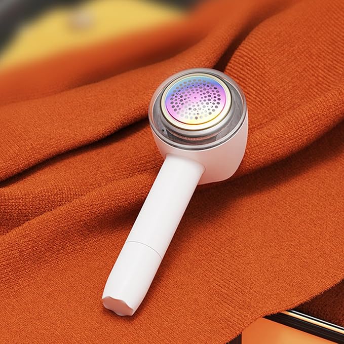 Fabric Lint Shaver, Clothes Fuzz Shaver, USB Powered Shaver and Lint Brush 2 in 1, Laundry Supplies to Remove Fuzz, Lint Balls, Pills On Clothes, Sweater, Seat Mat, Sofa, Furniture, Bedding (White)