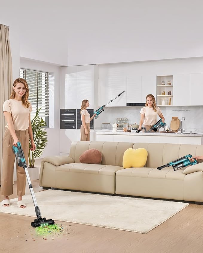 ZEXAPE Cordless Vacuum Cleaner for Makita 18V Battery, 7-in-1 Lightweight Stick Vacuum with HEPA Filter, 35KPA Suction, 350W Brushless Motor, 3 Modes for Floor, Carpet, Car(Battery Not Included)