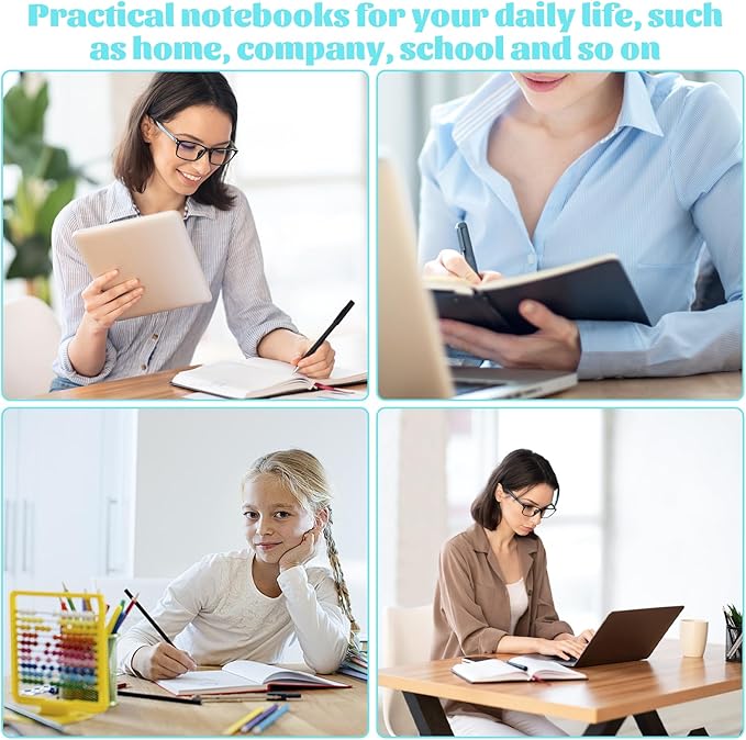 MIVIDE 8 Pack Journal Notebook Bulk, A5 Lined Notebook Journals Bulk, Hardcover Notebook for Writing, College Ruled Notebook for Business Work Travel School Office, 5.8" x 8.3", Multicolored