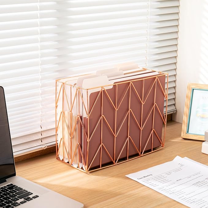 Y YOMA 6 Pack Extra Capacity File Folders Letter Size Accordion Decorative File Folder Cute Pretty Colored Filing Folder File Organizers for Office School Home Desktop with 1/3-Cut Tab, Mocha Color