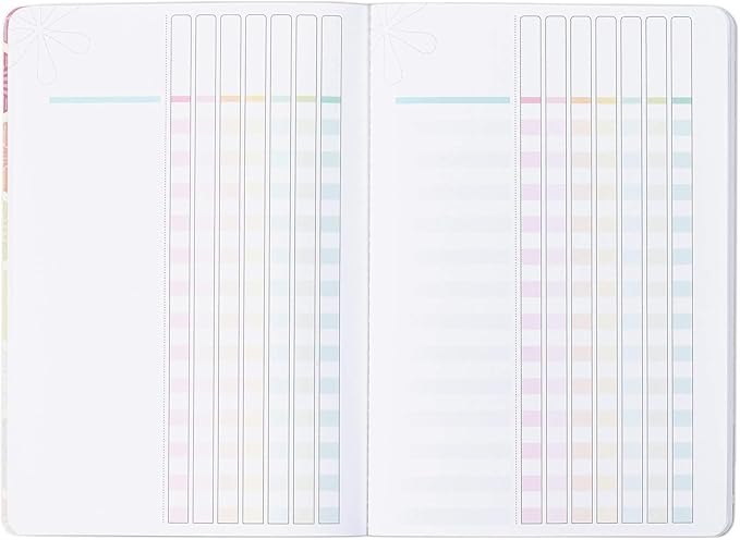 Erin Condren Designer Petite Journal Checklists - Multicolored Hexagon Design Theme. Great for Tracking Daily and Weekly Lists with Blank Customizable Fields