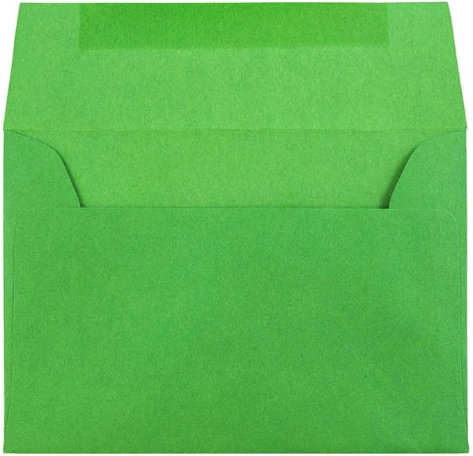 JAM PAPER 4Bar A1 Colored Invitation Envelopes - 3 5/8 x 5 1/8 - Green Recycled - Bulk 500/Box
