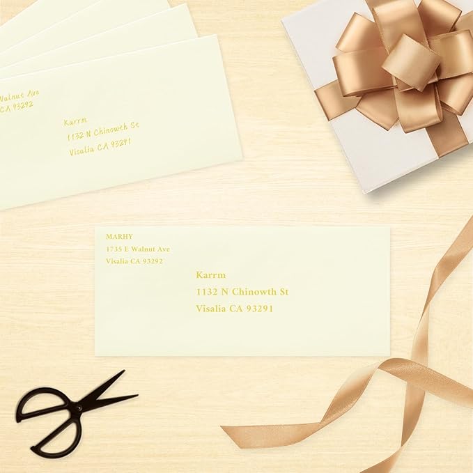 200 Pack #10 Business Envelopes, Ivory Standard Envelopes Self Seal, Letter Size Business Mailing Envelopes for Checks Letters Invoices Statements Birthday Graduation Wedding, 4 1/8 x 9 1/2 Inch