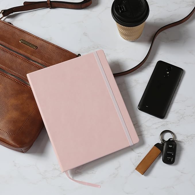 Oxford Journal, Lined Writing Notebook, Writer's Journal, Classic Notebook for School or Office, 192 Pages, 7.5" x 9.5", Hardcover, Blush (75503)