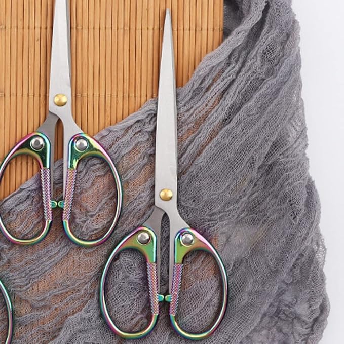 6.3" All Stainless Steel Office Scissors,Ultra Sharp Blade Shears,Sturdy Sharp Scissor for Office Home School Sewing Fabric Craft Supplies Multipurpose Scissors Colorful