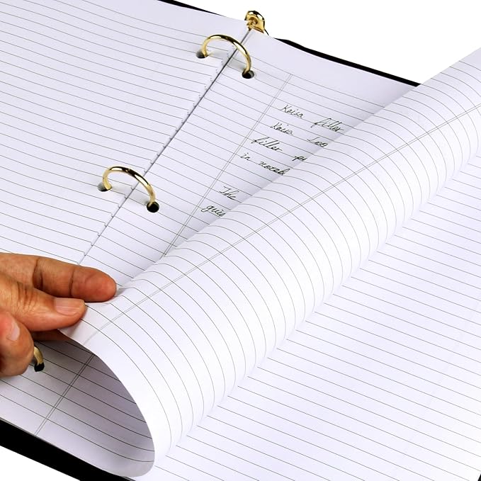 Kaisa Notebook Paper - 24 Pack, 8x10.5, Wide Ruled, 3-Ring Binder, 125 Sheets/Pack, 3-Hole Punch