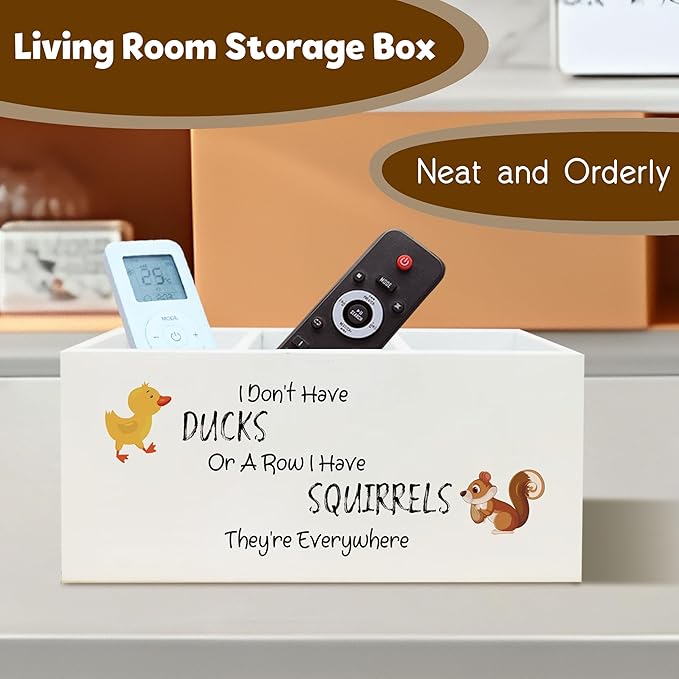 Funny Office Pen Holder for Desk, Dark Humor Office Work Gifts for Women Men Coworkers, I Don't Have Ducks in a Row Humorous Wooden Pen Pencil Holder Organizer for Desk Accessories