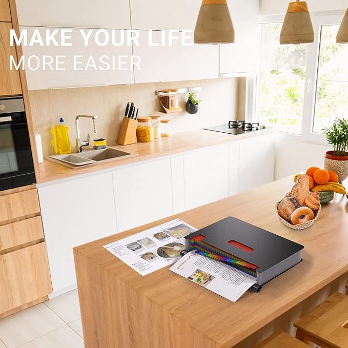 Accordion File Organizer,Expanding File Folders with Handle,12 Pockets Accordian Document Organizer Expandable Filing Box,Portable File Box for Paper Receipt Bill,A4/Letter Size,2 Tabs,Frosted