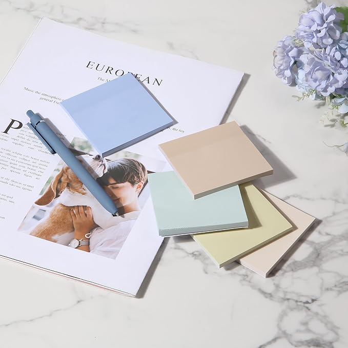 Mr. Pen- Sticky Notes, 3”x3”, 12 Pads, 600 Sheets, Colorful Sticky Notes 3x3, Whispers of Nature