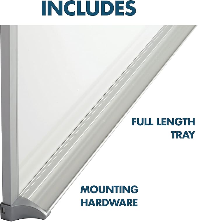 Quartet Porcelain Whiteboard, Magnetic Dry Erase White Board, 4' x 6', Aluminum Frame (PPA406)