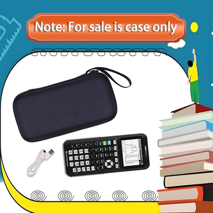 Hard Case Compatible with Texas Instruments TI-84 Plus CE/TI-84 Plus/TI-Nspire CX II CAS/TI-Nspire CX II/TI-83 Plus/TI-85 /TI-86 /TI30xs /TI36X Pro/TI 34 Color Graphing Calculator (Blue)