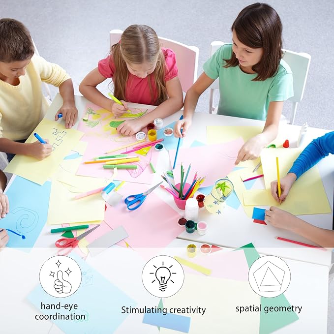 Colored Copy Paper 8.5X11 Inches,100 Sheets 10 Colors Printing Paper 90GSM/24LB Brightness Colored Origami Paper for Arts Crafts DIY School Office Supplies