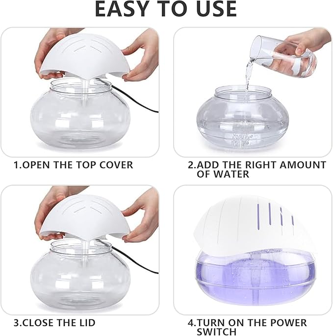 BBMars water air purifiers for home Essential Oil Aroma Diffuser With 7 Color LED Night light Small Air Cleaner For Smoke and Pets Air Revitalizer & Freshener for Home and Office