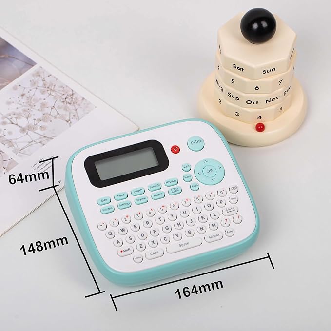 Label Maker Machine with-Tape, Label Maker Waterproof-Labels, Label Maker D210S, Labeler Machine for Classroom Teacher Kids School Items, Portable Label Makers Multiple Symbols Fonts for Home Office