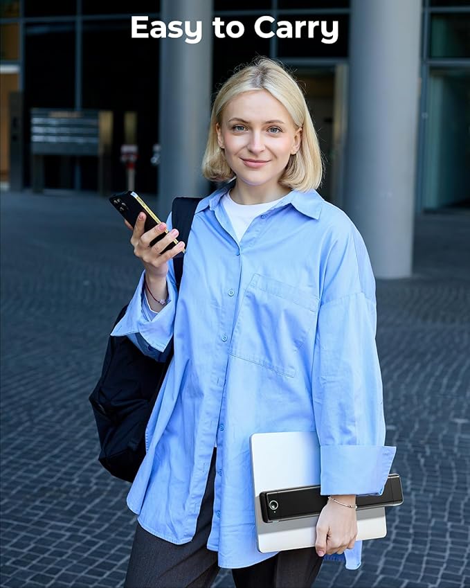 Phomemo Portable Printers Wireless for Travel, M08F Thermal Bluetooth Printer Support for 8.5"x11" US Letter, Small Inkless Printer Compatible with iOS, Android, Laptop for Car, Office, Home