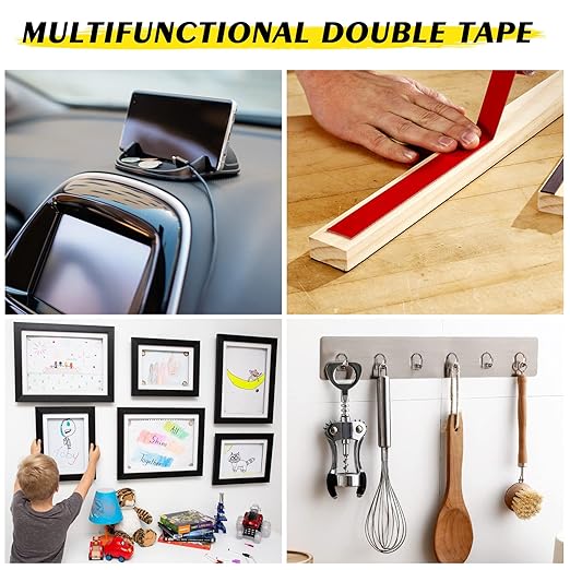 EMITEVER Double Sided Tape Heavy Duty, Acrylic Foam Mounting Tape 16.4FT X 1IN, Two Sided Adhesive Tape, Waterproof & Strong Double Stick Tape for Home Office Decor